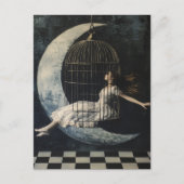 鳥のかご内でのスイング ポストカード (正面)