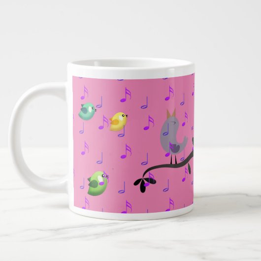 鳥のさえずり ジャンボコーヒーマグカップ (左)