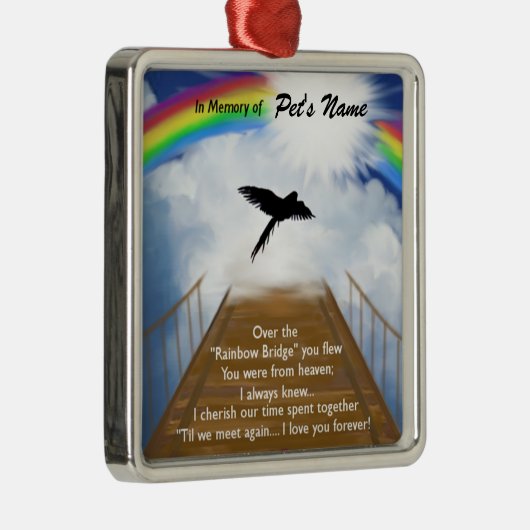 鳥のための虹橋記念の詩 メタルオーナメント (右)