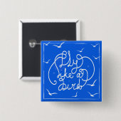 鳥のようなはえ 缶バッジ (正面&裏面)