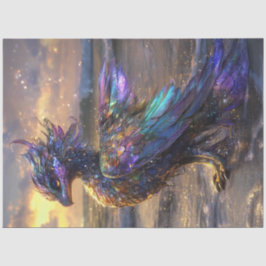 鳥のように幻想的な紫色のカラスを分離 薄葉紙