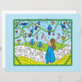 鳥のように歌うSing_Flat紙シート11"x8.5" (正面/裏面)