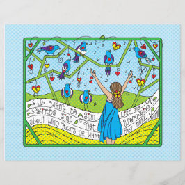 鳥のように歌うSing_Flat紙シート11"x8.5"