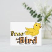 鳥のように自由で黄色い鳥のよう飛んでいるな ポストカード (スタンド正面)