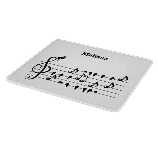 鳥のように自由に、音楽のノートとして歌の鳥の演技 カッティングボード (角)