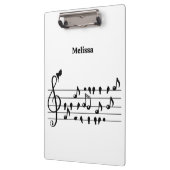 鳥のように自由に、音楽のノートとして歌の鳥の演技 クリップボード (左)