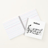 鳥のように自由に、音楽のノートとして歌の鳥の演技 ノートブック (内部)