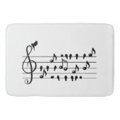 鳥のように自由に、音楽のノートとして歌の鳥の演技 バスマット (正面)