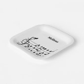 鳥のように自由に、音楽のノートとして歌の鳥の演技 ペーパープレート (傾斜あり)