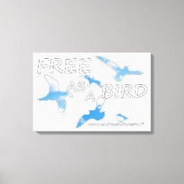 鳥のように自由 キャンバスプリント