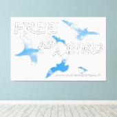 鳥のように自由 キャンバスプリント (インサイチュ (ウッドフロア))