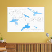 鳥のように自由 キャンバスプリント (インサイチュ (リビング))