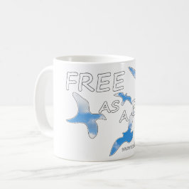 鳥のように自由 コーヒーマグカップ