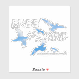 鳥のように自由 シール