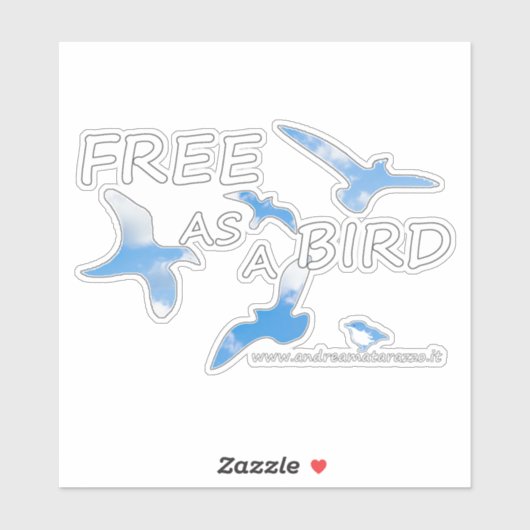 鳥のように自由 シール (シート)