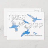 鳥のように自由 ポストカード (正面/裏面)