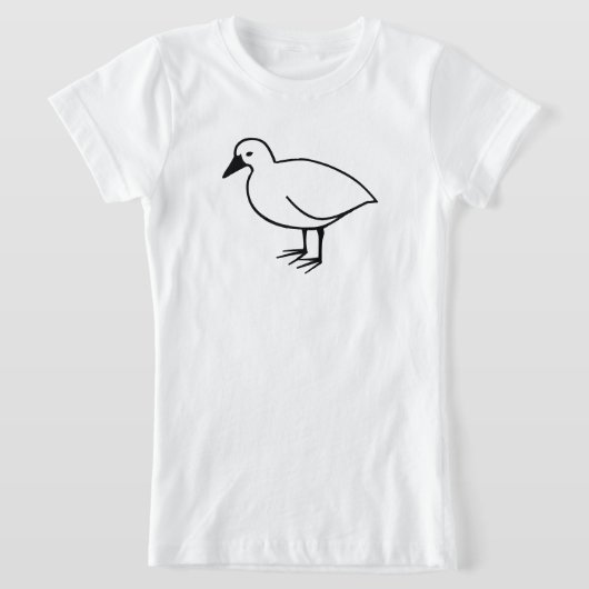 鳥のアウトライン Tシャツ (レイダウン)