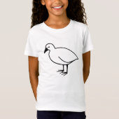 鳥のアウトライン Tシャツ (正面)