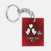 鳥のアクリルのキーチェーン大好き キーホルダー (正面左)