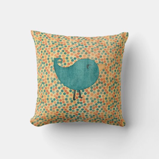 鳥のアメリカ人のMoJoの枕 クッション (正面)