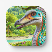 鳥のアートワーク ペーパープレート (正面)