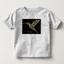 鳥のイメージ オリジナルテキスト ヘザーグレー ファインジャージ トドラーTシャツ