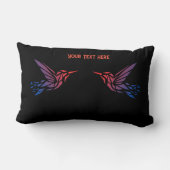 鳥のイメージ オーダーメイド マレー フォント 生地 コットンスロー ランバークッション (裏面)