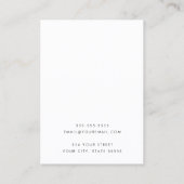 鳥のイヤリングカードとソフトパステルサンライズ 名刺 (裏面)