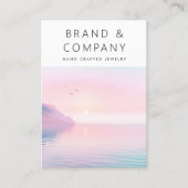 鳥のイヤリングカードとソフトパステルサンライズ 名刺 (正面)