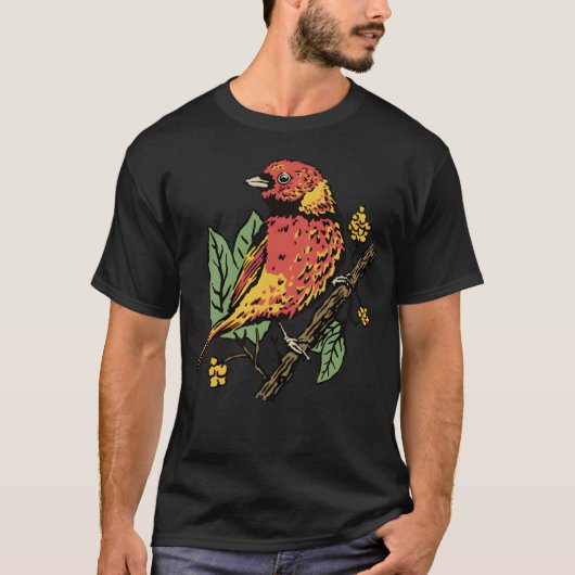 鳥のイラストレーションの友人 Tシャツ (正面)