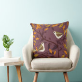 鳥のイラストレーション角枕 クッション (椅子)