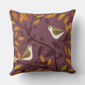 鳥のイラストレーション角枕 クッション (裏面)