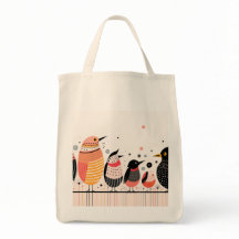 鳥のイラストレーション(ドットとストライプ)