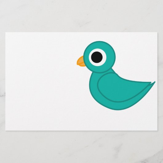 鳥のイラスト 便箋 (正面)
