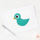 鳥のイラスト 長方形シール (封筒)