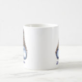 鳥のウォッチャーあなたを見て動物のユーモアの水の色 コーヒーマグカップ (中央)