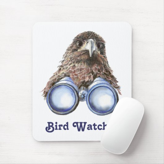 鳥のウォッチャーあなたを見て動物のユーモアの水の色 マウスパッド (マウス)