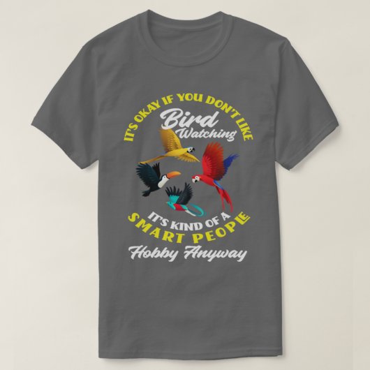 鳥のウォッチャーユーモア鳥の腕時計 Tシャツ (デザイン正面)