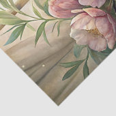 鳥のエレガントピンクの牡丹の夏の窓 薄葉紙 (詳細)