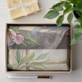 鳥のエレガントピンクの牡丹の夏の窓 薄葉紙 (ギフト)