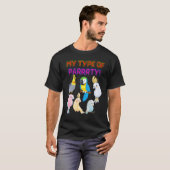 鳥のオウムパーティー鳥のための愛私のタイプ Tシャツ (正面フル)