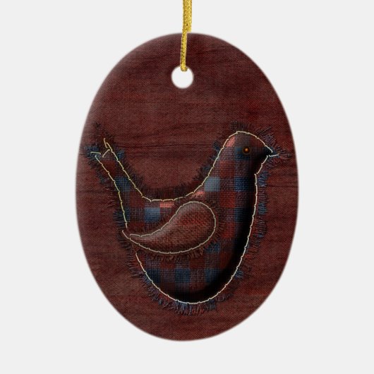 鳥のオーナメント セラミックオーナメント (正面)