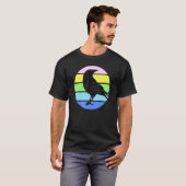 鳥のカラスのシルエットバード Tシャツ (正面フル)