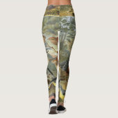 鳥のカラフルなヴィンテージのイラストレーション レギンス (裏面)