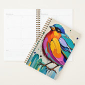 鳥のカラフルアート抽象芸術の巨大な可愛いおもしろい プランナー手帳 (ディスプレー)