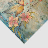 鳥のカラフル混合メディアのデコページ 薄葉紙 (詳細)