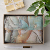 鳥のカラフル混合メディアのデコページ 薄葉紙 (ギフト)