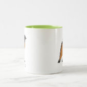 鳥のカラフル鳴き鳥 ツートーンマグカップ (中央)