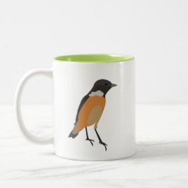 鳥のカラフル鳴き鳥 ツートーンマグカップ