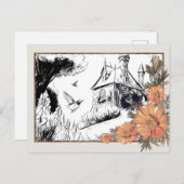 鳥のカラーリングカード | 絵葉書© ポストカード (正面/裏面)